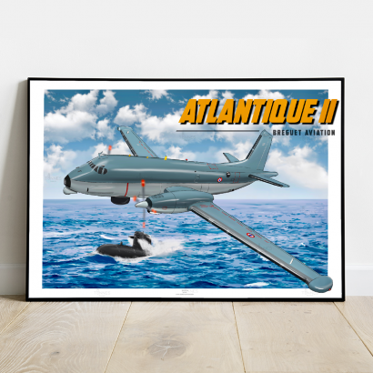 Poster Breguet Atlantique 2 aircraft