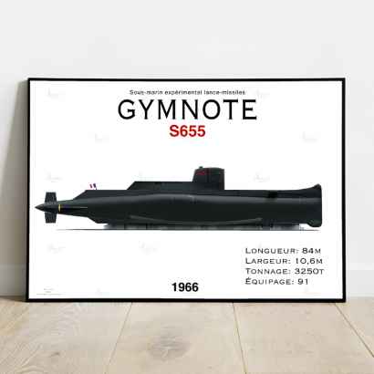 Poster profile "Gymnote" submarine