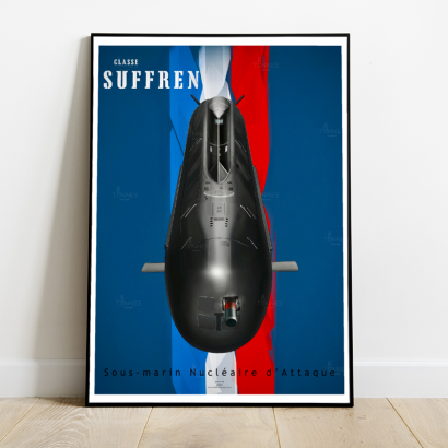 Poster Vintage "Suffren" class French submarine