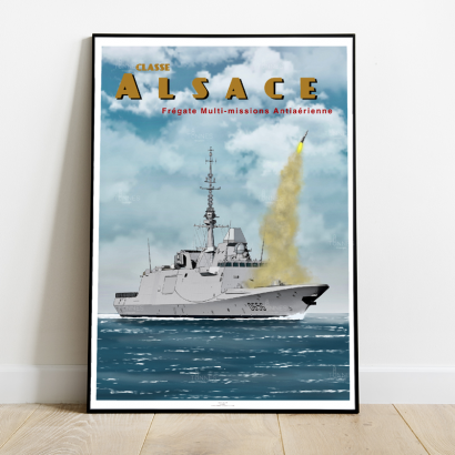 Poster of the furtive french frigate Alsace class (FREMM)