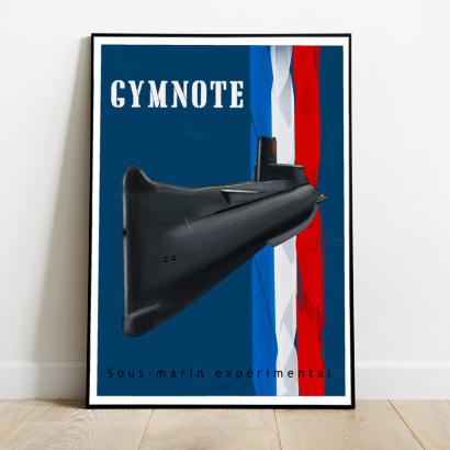 Poster Vintage "Gymnote" class French submarine