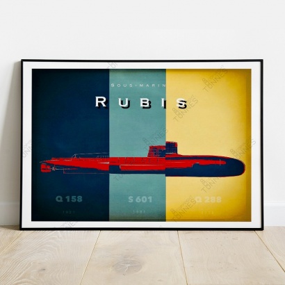 Affiche Poster histoire des bâtiments "Rubis"