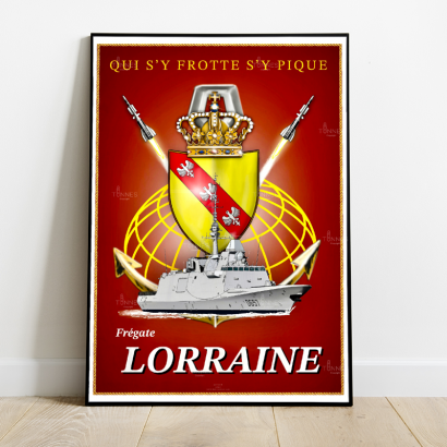 Poster tampion french frigate Lorraine