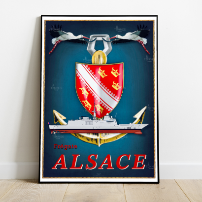 Poster tampion french frigate Alsace