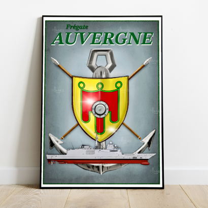 Poster tampion french frigate Auvergne