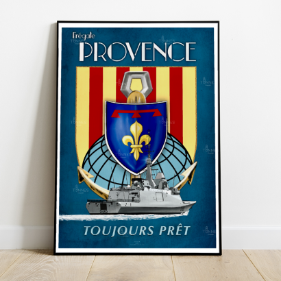 Poster tampion french frigate Provence