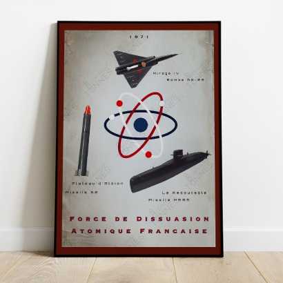 Poster Vintage  French "Triade Nuclear Force"