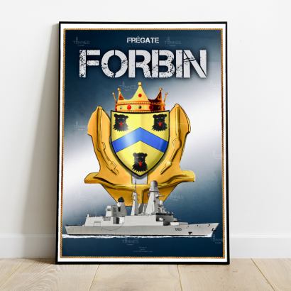 Poster tampion french frigate Forbin