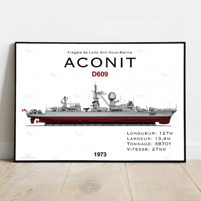 Profile french frigate Aconit D609