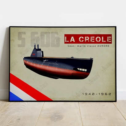 Affiche Poster sous-marin "La Créole"