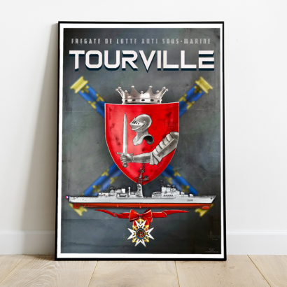 Poster tampion french frigate Tourville