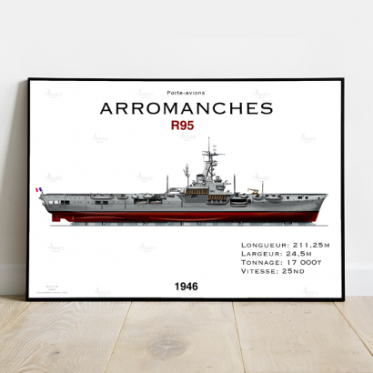 Poster profile air carrier Arromanches