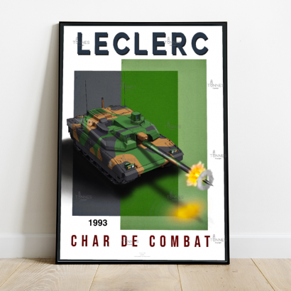 Poster "Leclerc" french army tank
