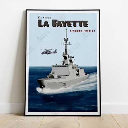 Poster of the furtive french frigate " La Fayette"