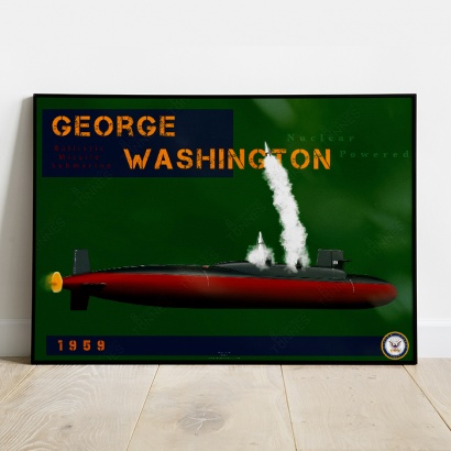 Affiche Poster sous-marin USS George Washington
