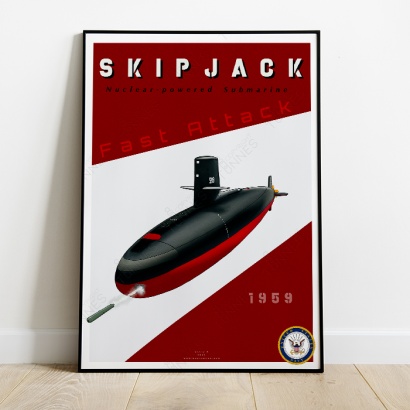 Affiche Poster sous-marin USS Skipjack