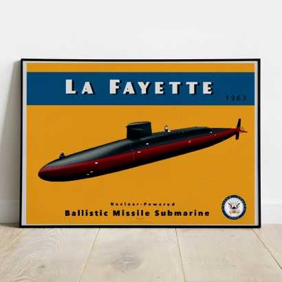 Poster submarine Lafayette class