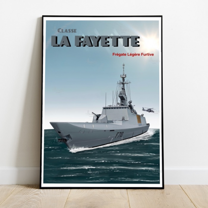 Poster of the furtive french frigate " la fayette"