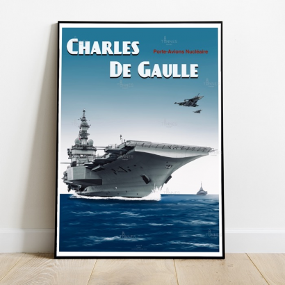 Poster french air carrier "charles de gaulle"