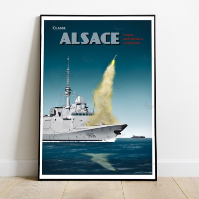 Poster of the furtive french frigate alsace class (fremm)