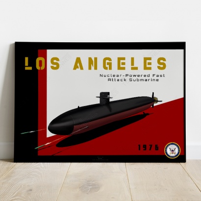 Affiche Poster sous-marin USS Los Angeles