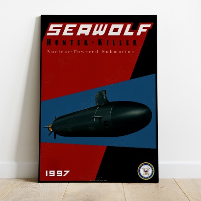Affiche Poster sous-marin USS Seawolf