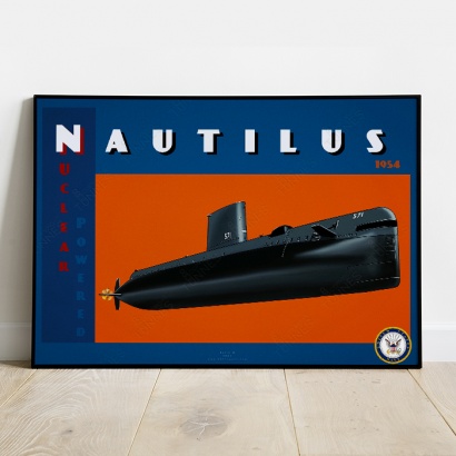 Affiche Poster sous-marin USS Nautilus