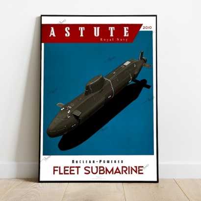 Poster sous-marin classe Astute