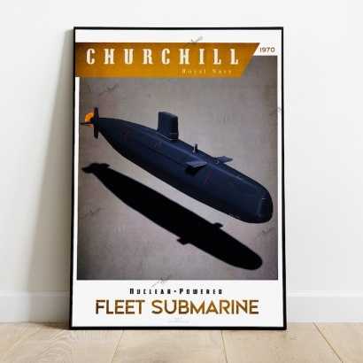 Poster sous-marin classe Churchill