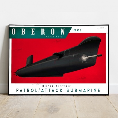 Poster submarine Oberon class Royal Navy