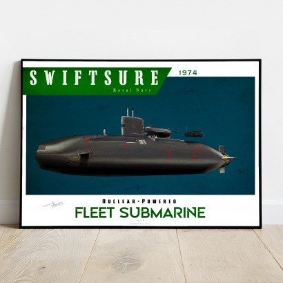 Poster submarine Swiftsure class Royal Navy