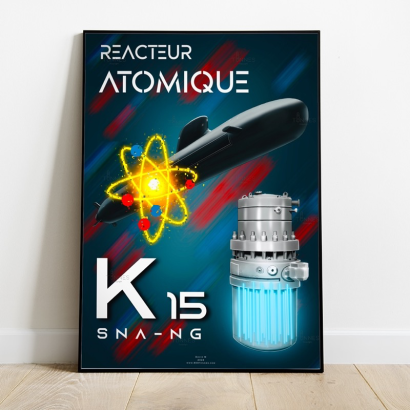 Poster nuclear reactor k15 Suffren SSN