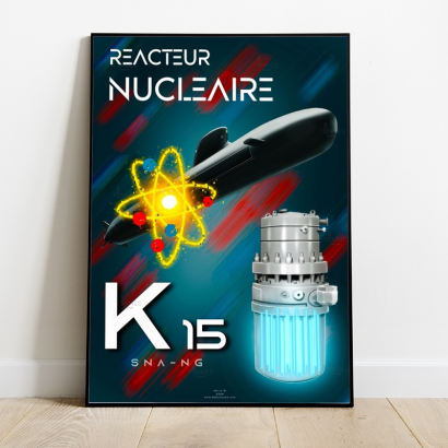 Poster nuclear reactor k15 Suffren SSN