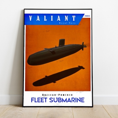 Poster sous-marin classe Valiant