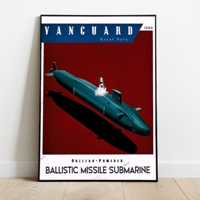 Poster submarine Vanguard class Royal Navy