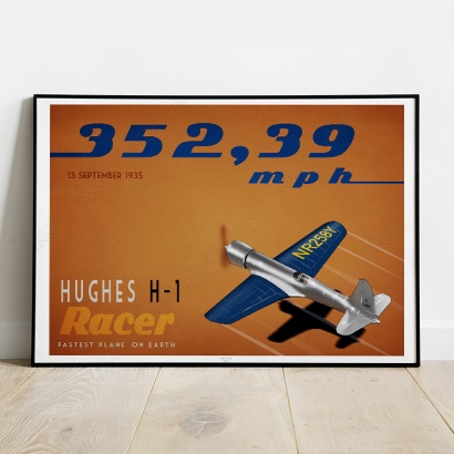 Poster Hugues Aircraft H-1 Racer Speed record