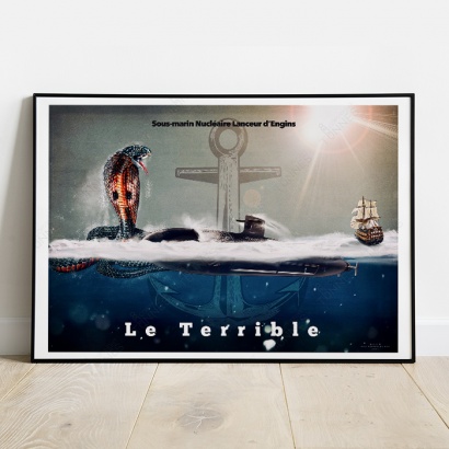 Poster SSBN "Le Triomphant" official tampion