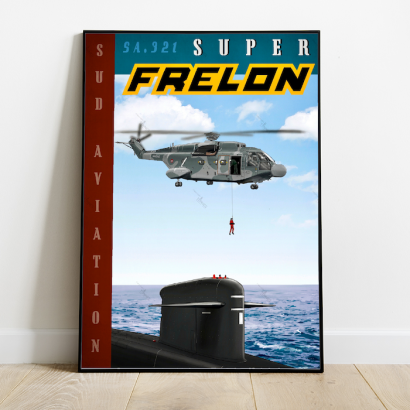 Poster Super Frelon helicopter