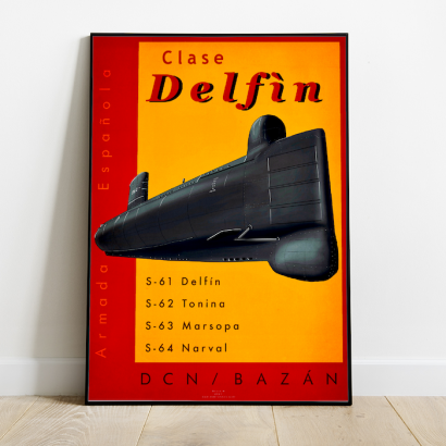 Affiche poster sous-marin Classe Delfin
