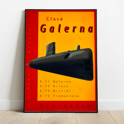 Affiche poster sous-marin Classe Galerna