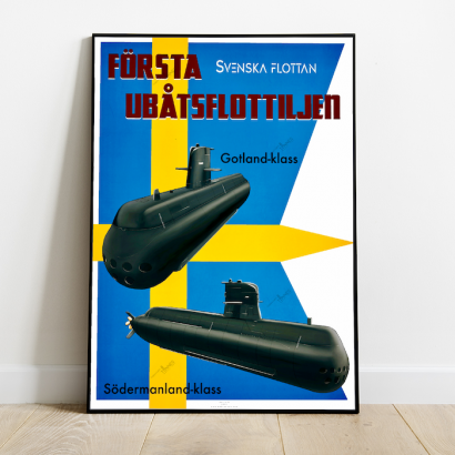 Affiche poster sous-marins Gotland et Sodermanland