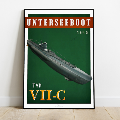 Affiche poster sous-marin Type VII-C