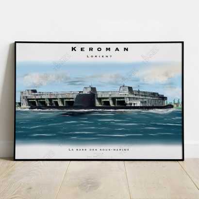 Poster submarine "Narval" Keroman Naval Base