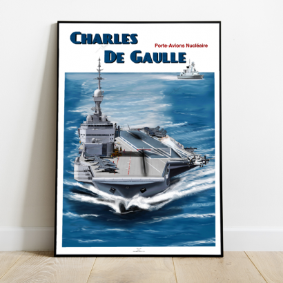 Poster french air carrier "Charles de Gaulle"