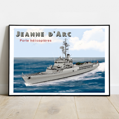 Poster of the french Helicopter Carrier Jeanne d'Arc