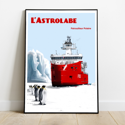 Poster patrol polar ship Astrolabe