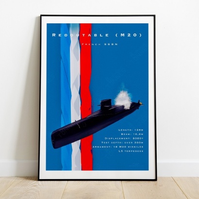 Affiche Poster sous-marin Le Redoutable M20