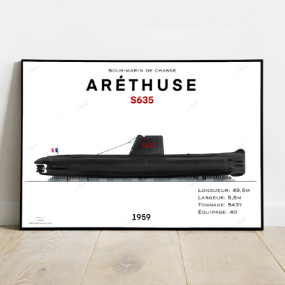 400 ton submarine profile poster (TO CHOOSE)