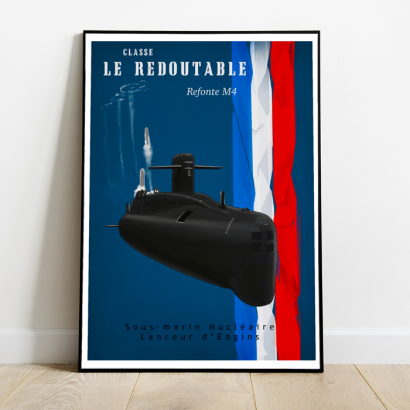 Affiche Poster sous-marin Le Redoutable M4