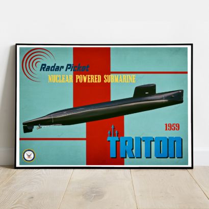 Poster submarine USS Triton